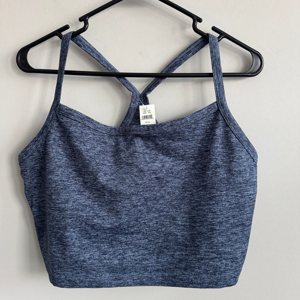 Offline by Aerie Recharge Racerback Sports Bra Blue Spacedye XL NWT